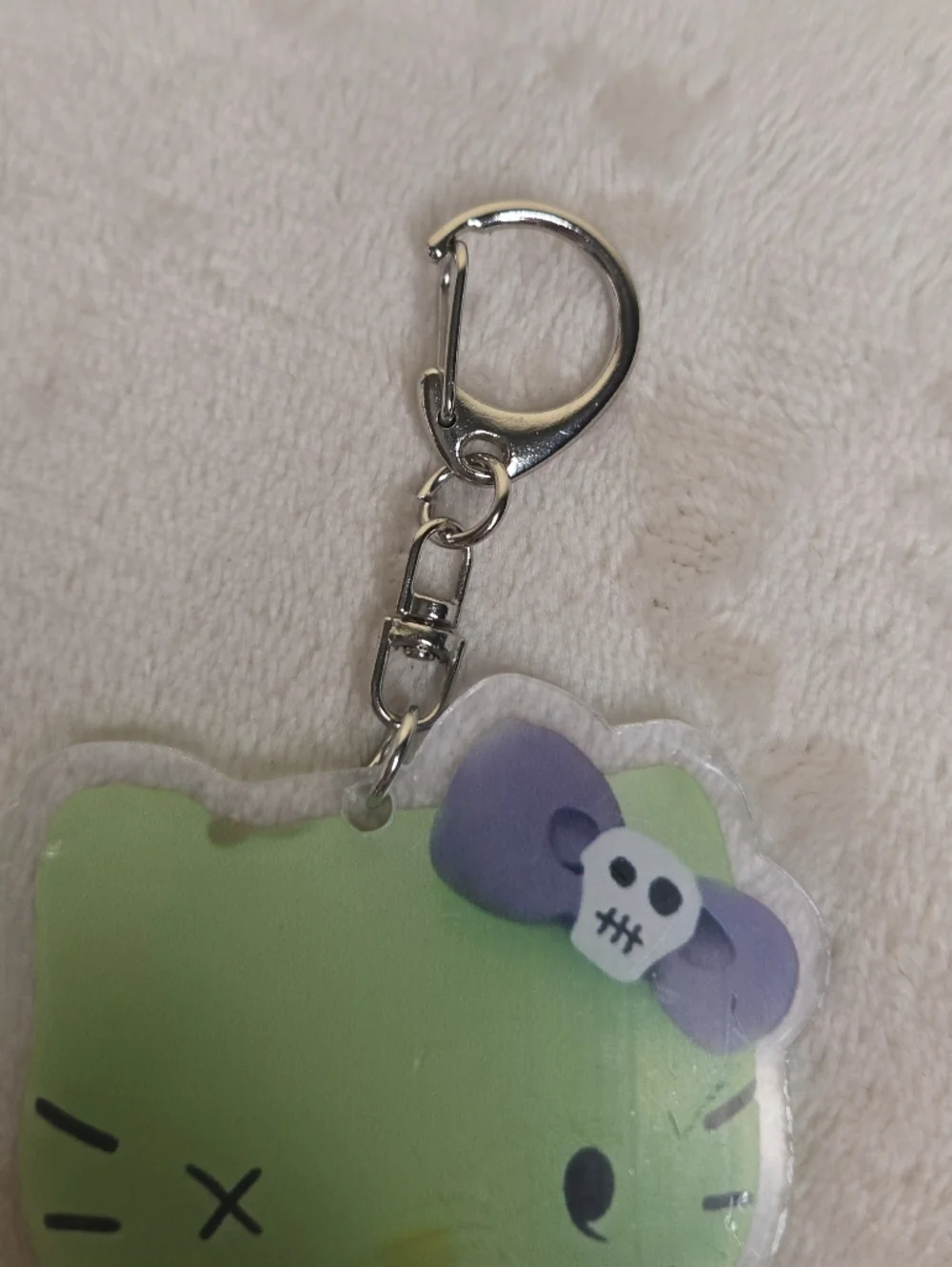 Hello Kitty Plastic Halloween Zombie Keychain